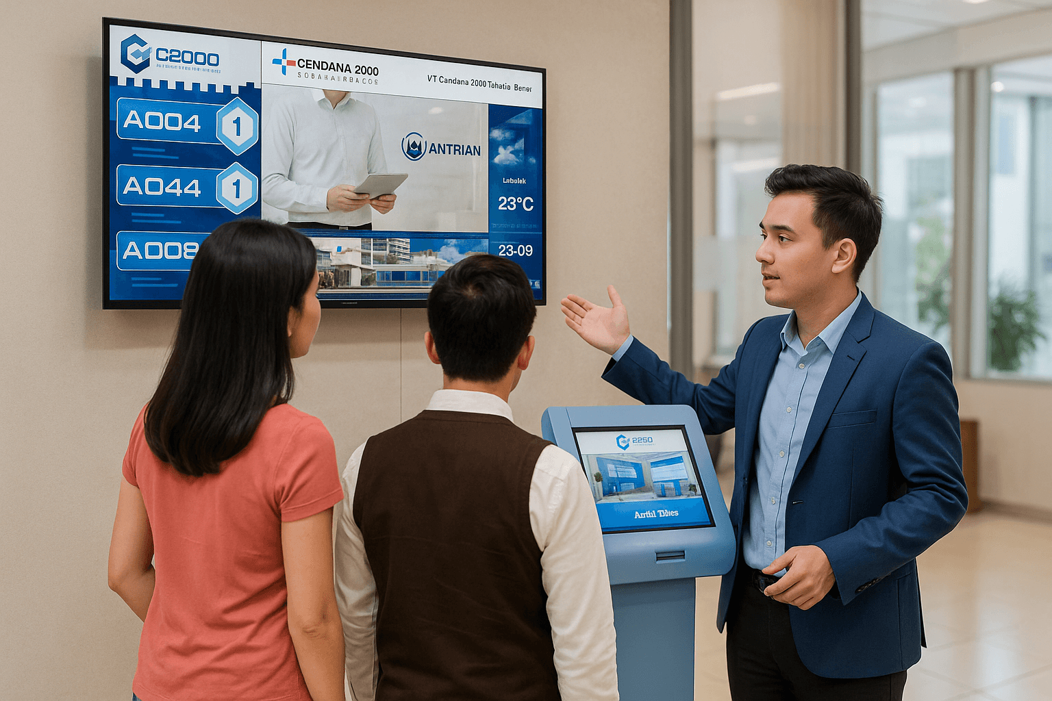 gambar mesin antrian customized