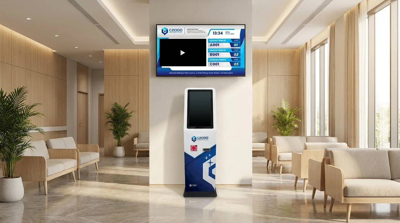 mesin antrian kiosk dan digital signage alatantrian.com