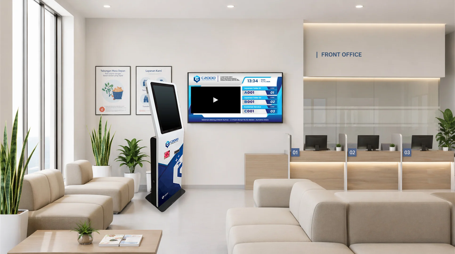 mesin antrian kiosk digital signage alatantrian.com